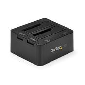 StarTech.com Dual-Bay USB 3.0 to SATA Hard Drive Docking Station, USB Hard Drive Dock, External 2.5/3.5" SATA I/II/III SSD/HDD Docking Station, Hot-Swap Hard Drive Bay, Top-Loading image
