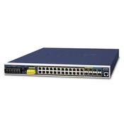 PLANET IGS-6325-24P4X network switch Managed L3 Gigabit Ethernet (10/100/1000) Power over Ethernet (PoE) 1U Black, Blue image