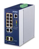 PLANET IGS-4215-8UP2T2S network switch Managed L2/L4 Gigabit Ethernet (10/100/1000) Power over Ethernet (PoE) Aluminium, Blue image