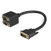 StarTech.com 30cm (1 ft) DVI-D to 2x DVI-D Digital Video Splitter Cable - M/F~1 ft DVI-D to 2x DVI-D Digital Video Splitter Cable - M/F image