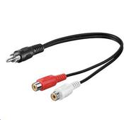 Microconnect AUDC02 audio cable 0.2 m RCA 2 x RCA Black image