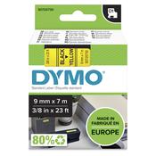 Dymo 40918/S0720730 DirectLabel-etikettes black on yellow 9mm x 7m for Dymo D1 6-12mm/19mm/24mm/9-12mm/9-19mm image