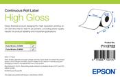 Epson High Gloss Label, Continuous Roll, 51mm x 33m image