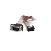 StarTech.com 16in 9 Pin Serial Male to 10 Pin Motherboard Header Panel Mount Cable image