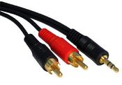 Cables Direct 2TR-303 audio cable 3 m 3.5mm 2 x RCA Black image