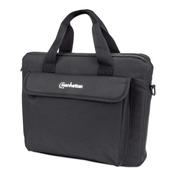Manhattan London Laptop Bag 12.5", Top Loader, Black, LOW COST, Accessories Pocket, Shoulder Strap (removable), Notebook Case, Three Year Warranty image