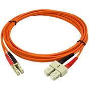 StarTech.com 2m Fiber Optic Cable - Multimode Duplex 50/125 - LSZH Fiber Jumper Cord - LC/SC image