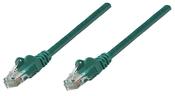 Intellinet Network Patch Cable, Cat5e, 0.25m, Green, CCA, U/UTP, PVC, RJ45, Gold Plated Contacts, Snagless, Booted, Lifetime Warranty