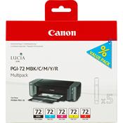 Canon 6402B009/PGI-72 Ink cartridge multi pack MBK,C,M,Y, R 5x14ml Pack=5 for Canon Pixma Pro 10 image