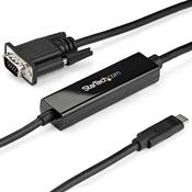 StarTech.com 3ft/1m USB C to VGA Cable - 1920x1200/1080p USB Type C to VGA Video Active Adapter Cable - Thunderbolt 3 Compatible - Laptop to VGA Monitor/Projector - DP Alt Mode HBR2 image