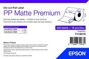 Epson PP Matte Label Premium, Die-cut Roll, 76mm x 51mm, 535 Labels image
