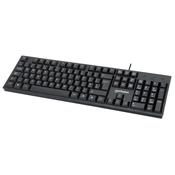 Manhattan Keyboard UK USB Wired, Standard Qwerty layout, Black, Full Size Keys, Cable 1.5m, USB-A connection, Plug and Play, Three Year Warranty, Retail Boxed image