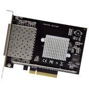 StarTech.com Quad Port 10G SFP+ Network Card - Intel XL710 Open SFP+ Converged Adapter - PCIe 10 Gigabit Ethernet Server NIC - 10GbE Fiber Optic LAN Card - Dell PowerEdge HPE ProLiant image