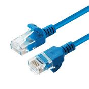 Microconnect V-UTP6A003B-SLIM networking cable Blue 0.3 m Cat6a U/UTP (UTP) image