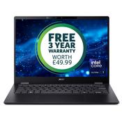 Acer TravelMate P6 14 AI TM P6 U7-256V 16GB 512GB 14" W11P Intel Core Ultra 7 Laptop 35.6 cm (14") WQXGA+ LPDDR5x-SDRAM SSD Wi-Fi 7 (802.11be) Windows 11 Pro Black image