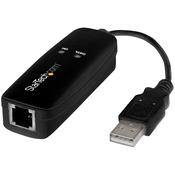StarTech.com USB 2.0 Fax Modem - 56K External Hardware Dial Up V.92 Modem/ Dongle/Adapter - Computer/Laptop Fax Modem - USB to Telephone Jack - USB Data Modem - Network Fax/CMR/POS image