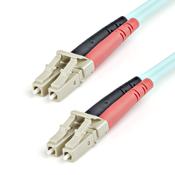 StarTech.com 1m (3ft) LC/UPC to LC/UPC OM3 Multimode Fiber Optic Cable, Full Duplex 50/125µm Zipcord Fiber Cable, 100G, Low Insertion Loss, LSZH Fiber Jumper Cord image