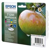 Epson C13T12954012/T1295 Ink cartridge multi pack Bk,C,M,Y 11,2 ml + 3x7 ml Pack=4 for Epson Stylus BX 320/SX 235 W/SX 420/SX 525/WF 3500 image