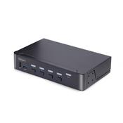 StarTech.com 4-Port DisplayPort KVM Switch, 8K 60Hz / 4K 144Hz, Single Display, DP 1.4, 2x USB 3.0 Ports, 4x USB 2.0 HID Ports, Push-Button &amp; Hotkey Switching, TAA Compliant - OS Independent, Metal Housing