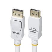 StarTech.com 6ft (1.8m) White VESA Certified DisplayPort 1.2 Cable, 4K 60Hz, 21.6Gbps, Latching DP Connectors, DP 1.2 DisplayPort Cable, DP Monitor Cord, M/M image