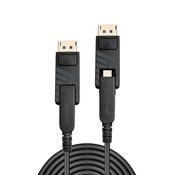 Lindy 50m Fibre Optic Hybrid Mini DisplayPort 1.4 Cable with Detachable DP Connectors image