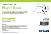 Epson High Gloss Label, Continuous Roll, 203mm x 60m image