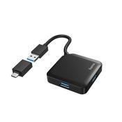 Hama USB Hub, 4 Ports, USB 3.2 Gen 1, 5 Gbit/s, incl. USB-C Adapter image