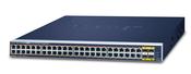 PLANET GS-4210-48P4S network switch Managed L2/L4 Gigabit Ethernet (10/100/1000) Power over Ethernet (PoE) 1U Blue image