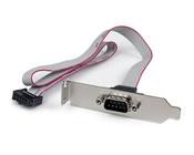StarTech.com 1 Port 16in DB9 Serial Port Bracket to 10 Pin Header - Low Profile image