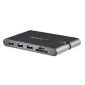 StarTech.com USB C Multiport Adapter - USB Type-C Mini Dock with HDMI 4K or VGA 1080p Video - 100W Power Delivery Passthrough, 3-port USB 3.0 Hub, GbE, SD &amp; MicroSD - Laptop Travel Dock image