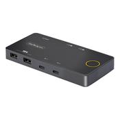 StarTech.com 2-Port USB-C KVM Switch, Single-4K 60Hz HDMI Monitor, Dual-100W Power Delivery Pass-through Ports, Bus Powered, USB Type-C/USB4/Thunderbolt 3/4 Compatible - Small Form Factor image