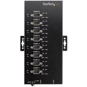 StarTech.com 8 Port Serial Hub USB to RS232/RS485/RS422 Adapter - Industrial USB 2.0 to DB9 Serial Converter Hub - IP30 Rated - Din Rail Mountable Metal Serial Hub - 15kV ESD Protection image