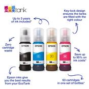 Epson C13T00P640/104 Ink bottle multi pack Bk,C,M,Y 65ml 1x4500pg + 3x7500pg Pack=4 for Epson ET-2710 image