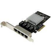 StarTech.com 4-Port Gigabit Ethernet Network Card - PCI Express, Intel I350 NIC image