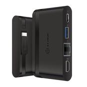 ALOGIC USB-C Travel Dock Essential/USB-C to HDMI 1.4 (4K@30Hz) + USB 3.0 + Gigabit Ethernet + USB-C with PD 100W image