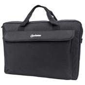 Manhattan London Laptop Bag 17.3", Top Loader, Black, LOW COST, Accessories Pocket, Shoulder Strap (removable), Notebook Case, Three Year Warranty image