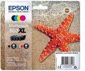 Epson C13T03A64010/603XL Ink cartridge multi pack Bk,C,M,Y high-capacity 8,9ml + 3x4ml Pack=4 for Epson XP 2100 image