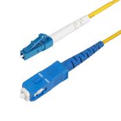 StarTech.com 1m (3.3ft) LC to SC (UPC) OS2 Single Mode Simplex Fiber Optic Cable, 9/125µm, 40G/100G, Bend Insensitive, Low Insertion Loss - LSZH Fiber Jumper Cord image