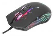 Manhattan Gaming Mouse with LEDs, Wired, Seven Button, Scroll Wheel, 7200dpi, Black with LED lighting, Three Year Warranty image