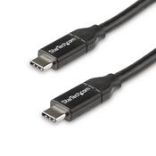 StarTech.com USB-C to USB-C Cable w/ 5A PD - M/M - 0.5 m - USB 2.0 - USB-IF Certified image