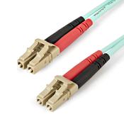StarTech.com 1m (3ft) LC/UPC to LC/UPC OM4 Multimode Fiber Optic Cable, 50/125µm LOMMF/VCSEL Zipcord Fiber, 100G, Low Insertion Loss - LSZH Fiber Jumper Cord image