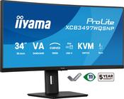 iiyama ProLite XCB3497WQSNP-B1 computer monitor 86.4 cm (34") 3440 x 1440 pixels UltraWide Quad HD LED Black image