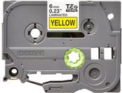 Brother TZE-611 DirectLabel black on yellow Laminat 6mm x 8m for Brother P-Touch TZ 3.5-18mm/6-12mm/6-18mm/6-24mm/6-36mm image