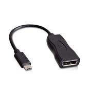 V7 USB-C male to Displayport female Adapter Black image