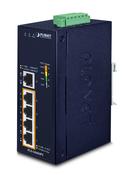 PLANET IGS-504HPT network switch Unmanaged L2 Gigabit Ethernet (10/100/1000) Power over Ethernet (PoE) Blue image