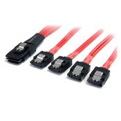 StarTech.com 50cm Serial Attached SCSI SAS Cable - SFF-8087 to 4x Latching SATA image