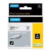 Dymo 18055/S0718300 Heat Shrink Tubes black on white 12mm x 1,5m for Dymo Rhino 6-12mm/19mm/24mm image