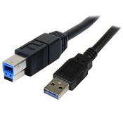 StarTech.com 3m Black SuperSpeed USB 3.0 Cable A to B - M/M image