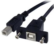 StarTech.com 3 ft Panel Mount USB Cable B to B - F/M image