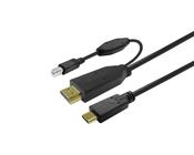 Vivolink PROUSBCHDMIUSBB10 USB cable USB 3.2 Gen 1 (3.1 Gen 1) 10 m USB C Black